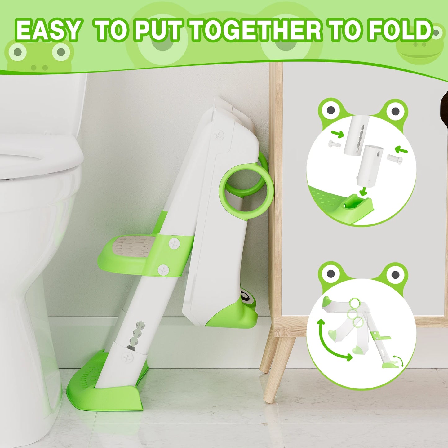 Children's Toilet Seat Stairway Baby Boys and Girls Step Stool