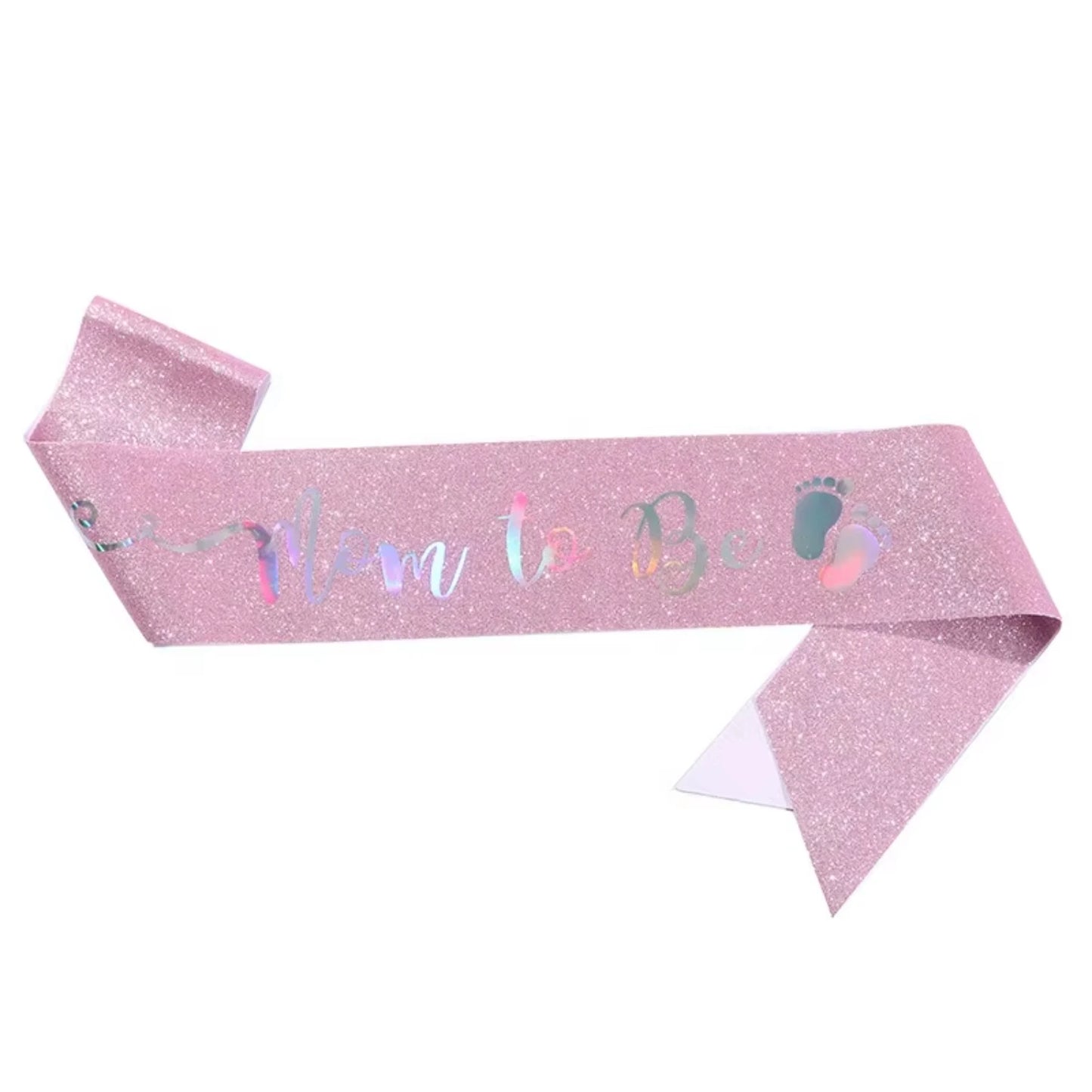1pcs  Baby shower supplies gold and rose gold mom to be glitter sash for new mom party gift