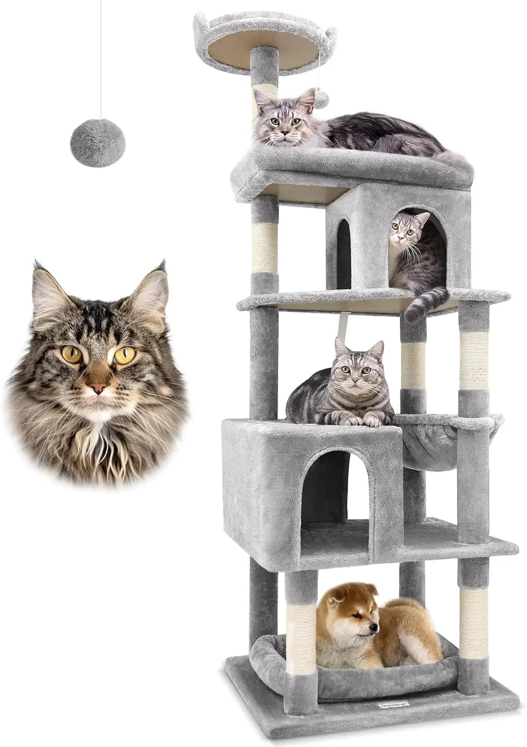 S72 Heavy Duty Cat Trees for Large Cats 72in Cat Tower