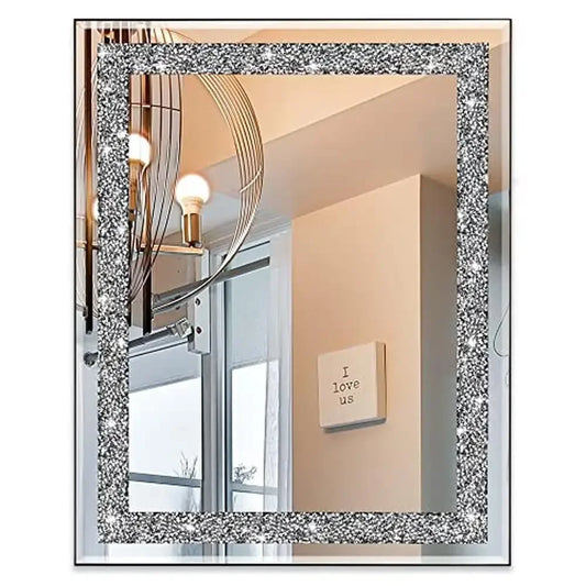 Crystal Crush Diamond Mirror 16x20 Luxury Wall Décor