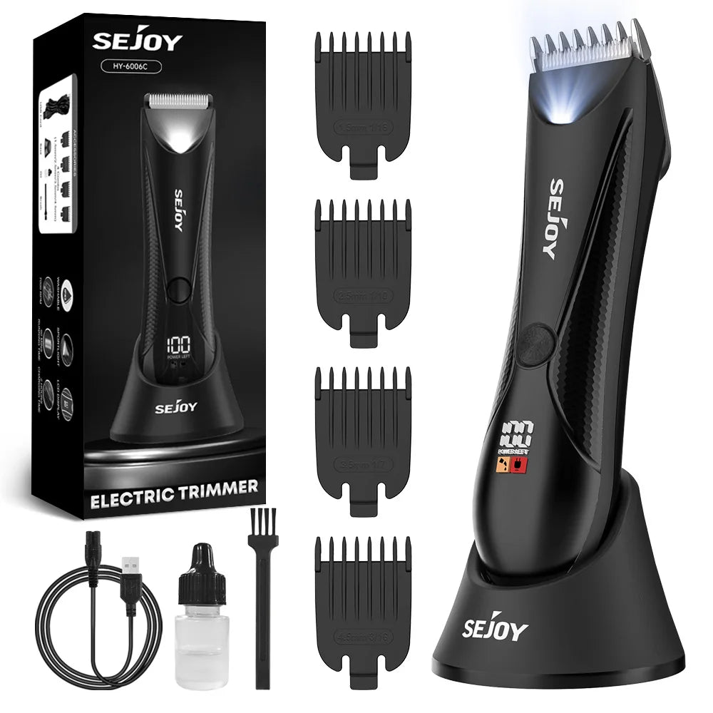 SEJOY Electric Hair Clipper Hair Trimmer For Men Facial Beard Body Grooming Kits  Rechargeable