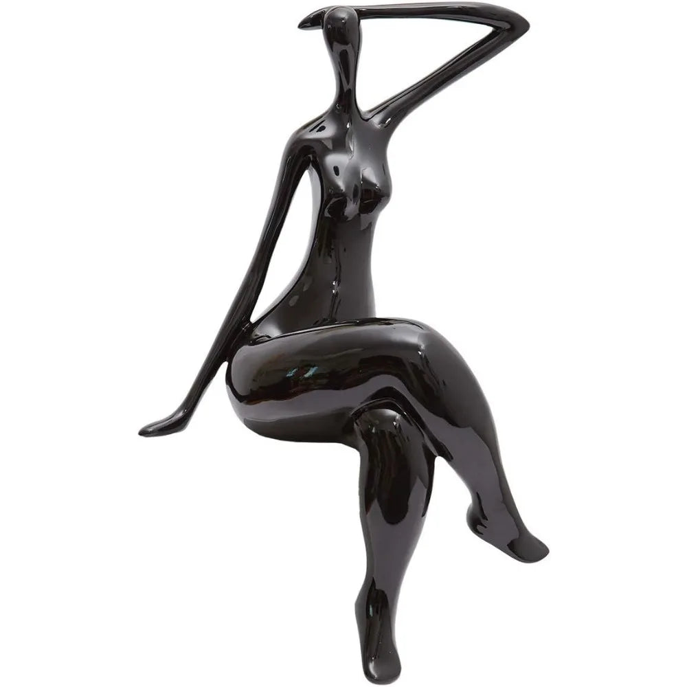 Yoga Sculpture Statue Woman Lady Figurine Modern Home Decor Table Centerpiece Crafts Polyresin Arts 15.7 Inch Decorative Statues