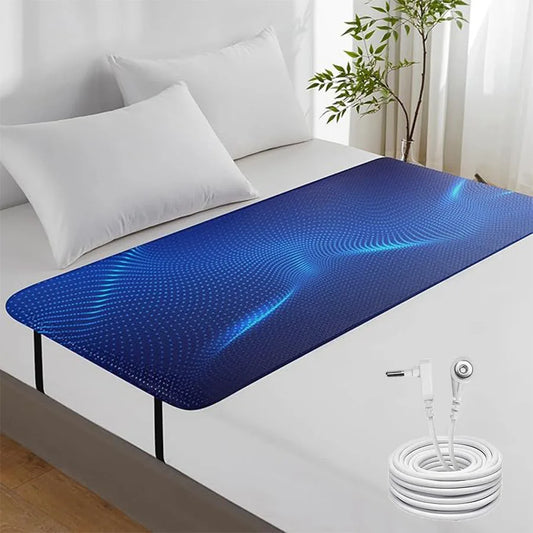 Bed grounding pad, grounding bed sheet, mattress pads