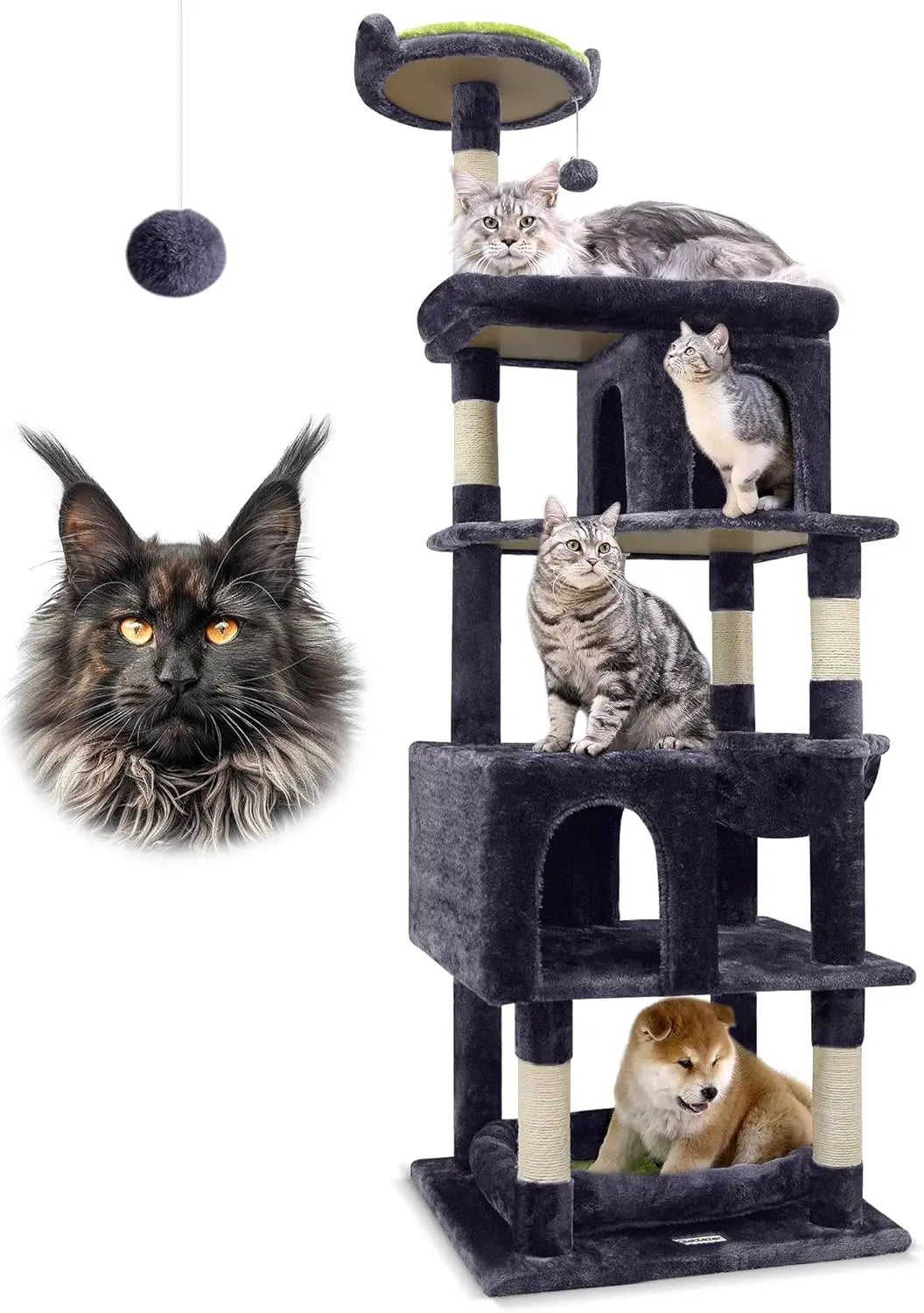 S72 Heavy Duty Cat Trees for Large Cats 72in Cat Tower