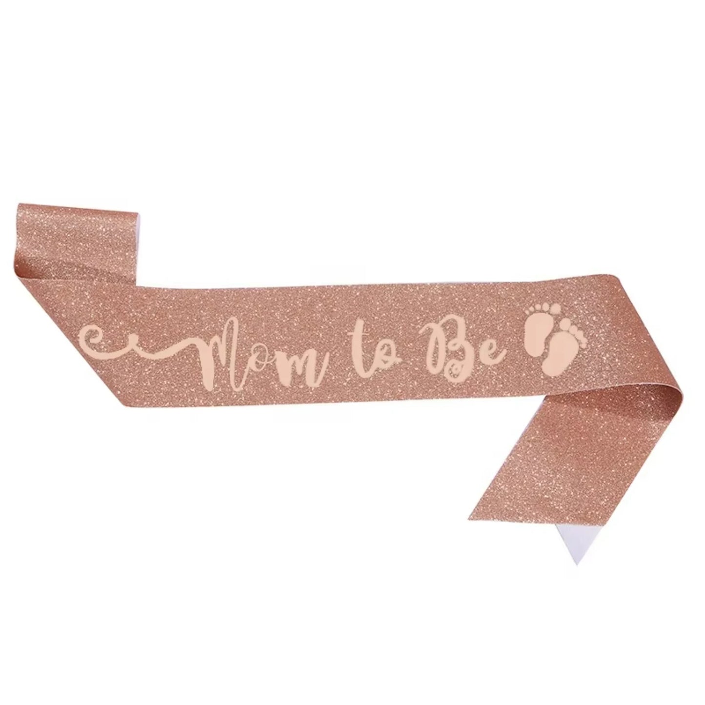 1pcs  Baby shower supplies gold and rose gold mom to be glitter sash for new mom party gift
