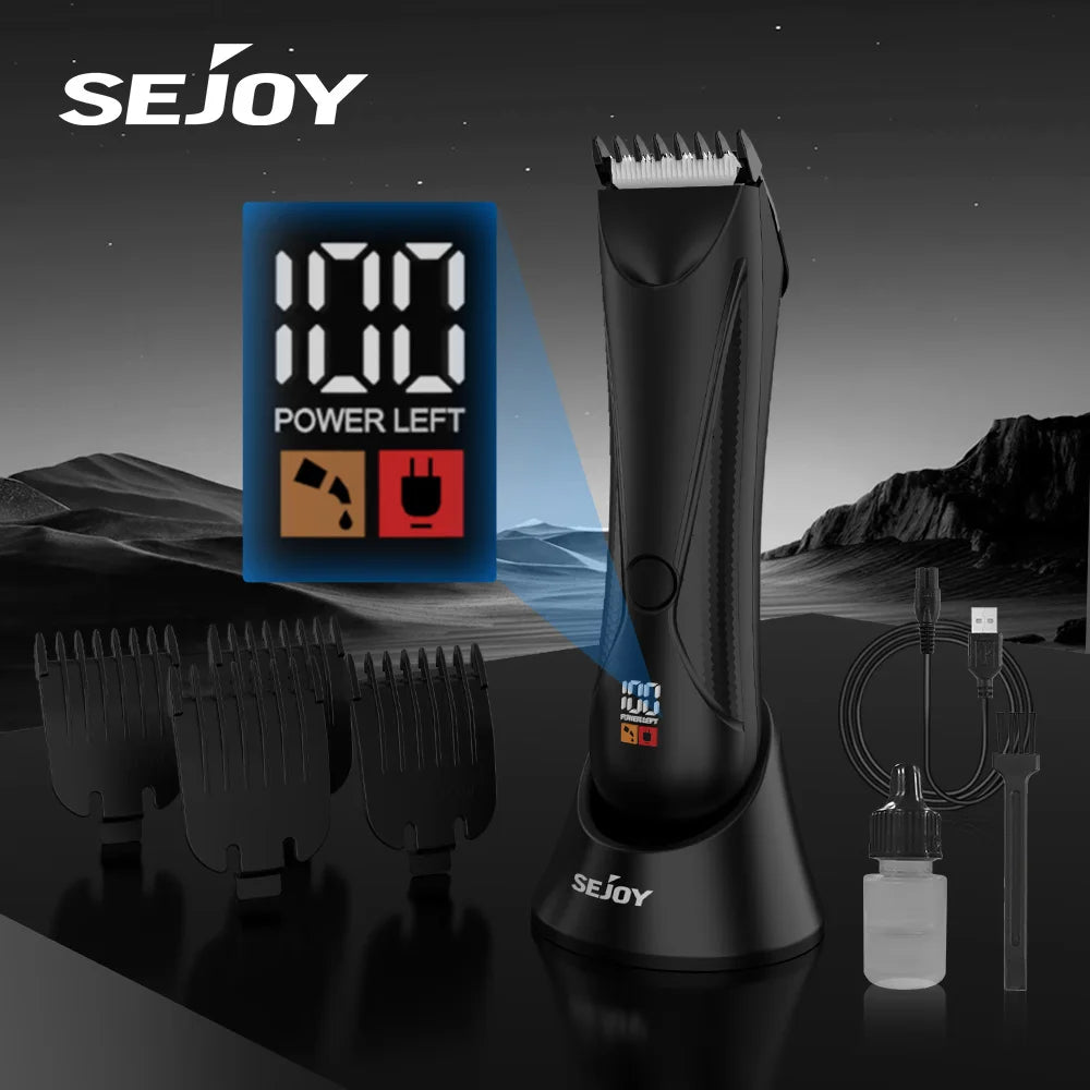 SEJOY Electric Hair Clipper Hair Trimmer For Men Facial Beard Body Grooming Kits  Rechargeable