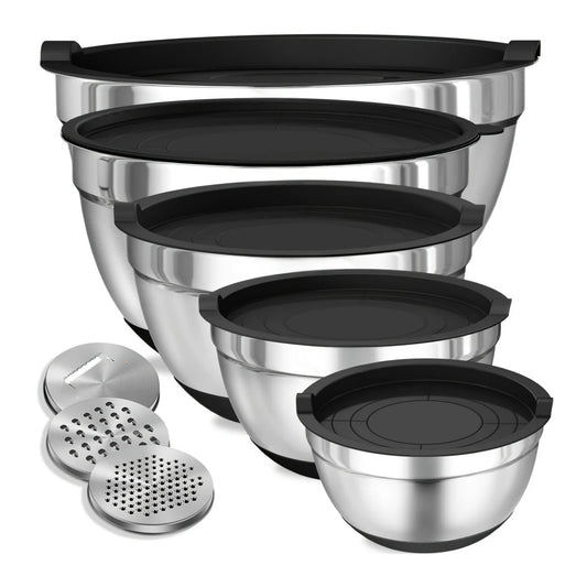 Mixing Bowls with Airtight Lids Stainless Steel