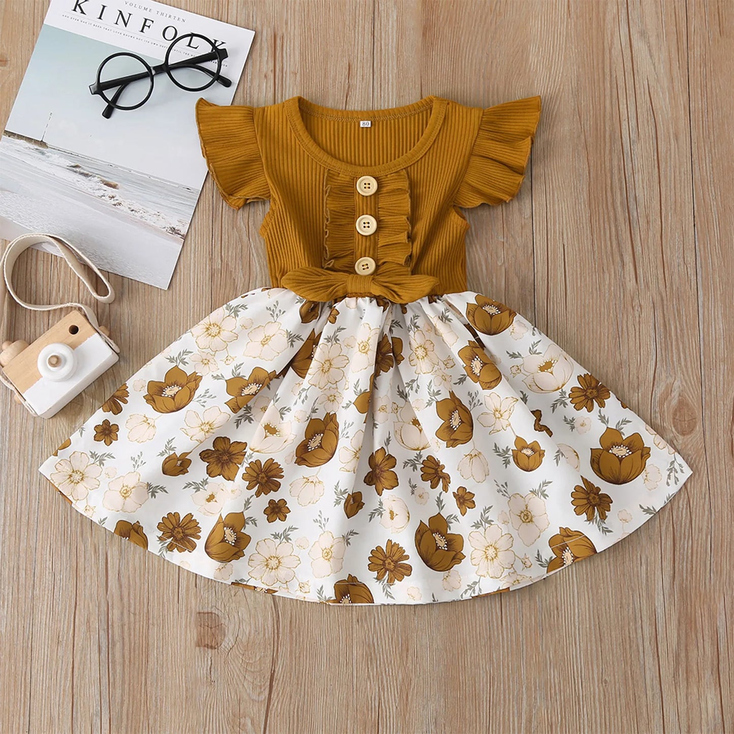 Baby Princess Party Dresses for Girls Elegant Ruffle Sleeve