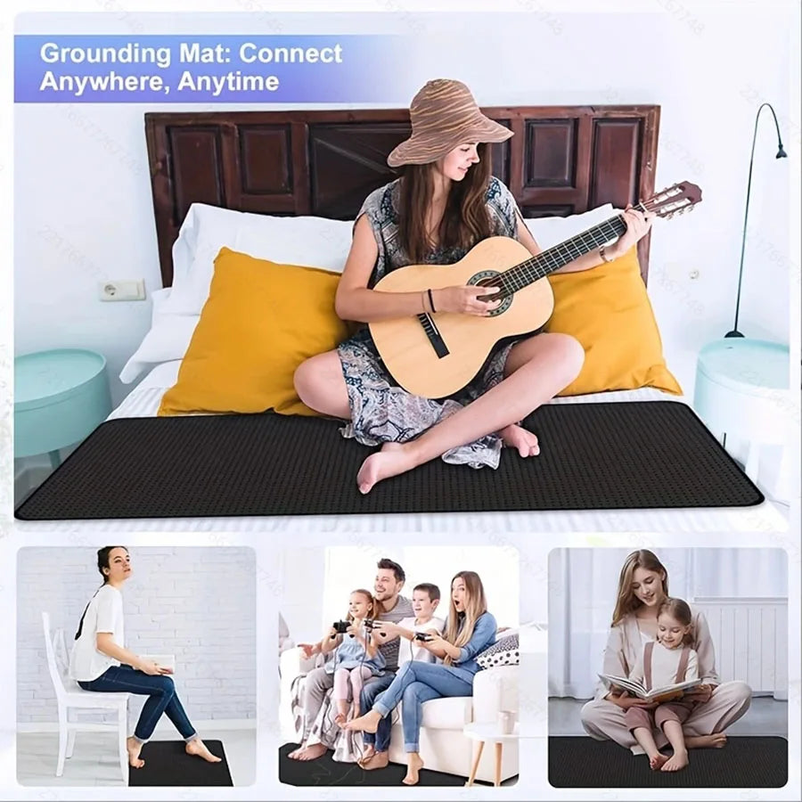Bed grounding pad, grounding bed sheet, mattress pads