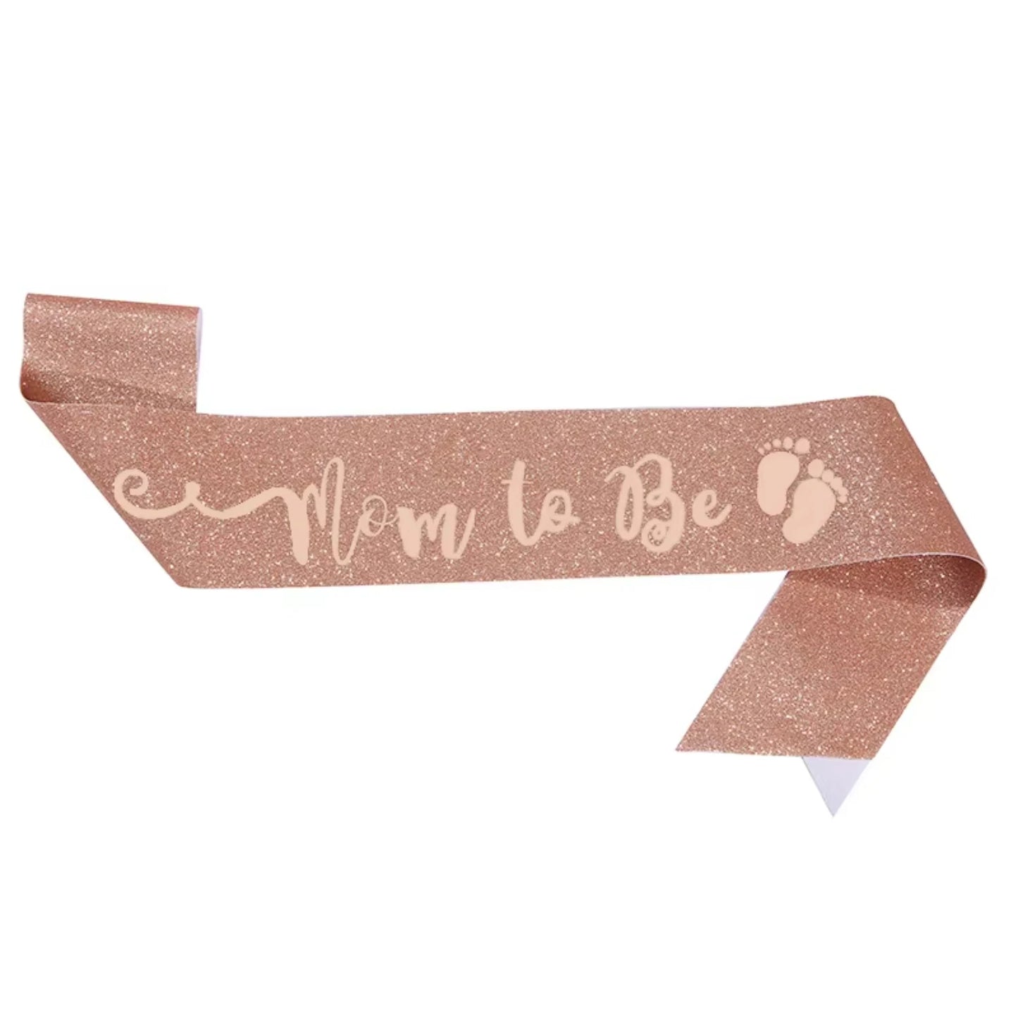 1pcs  Baby shower supplies gold and rose gold mom to be glitter sash for new mom party gift