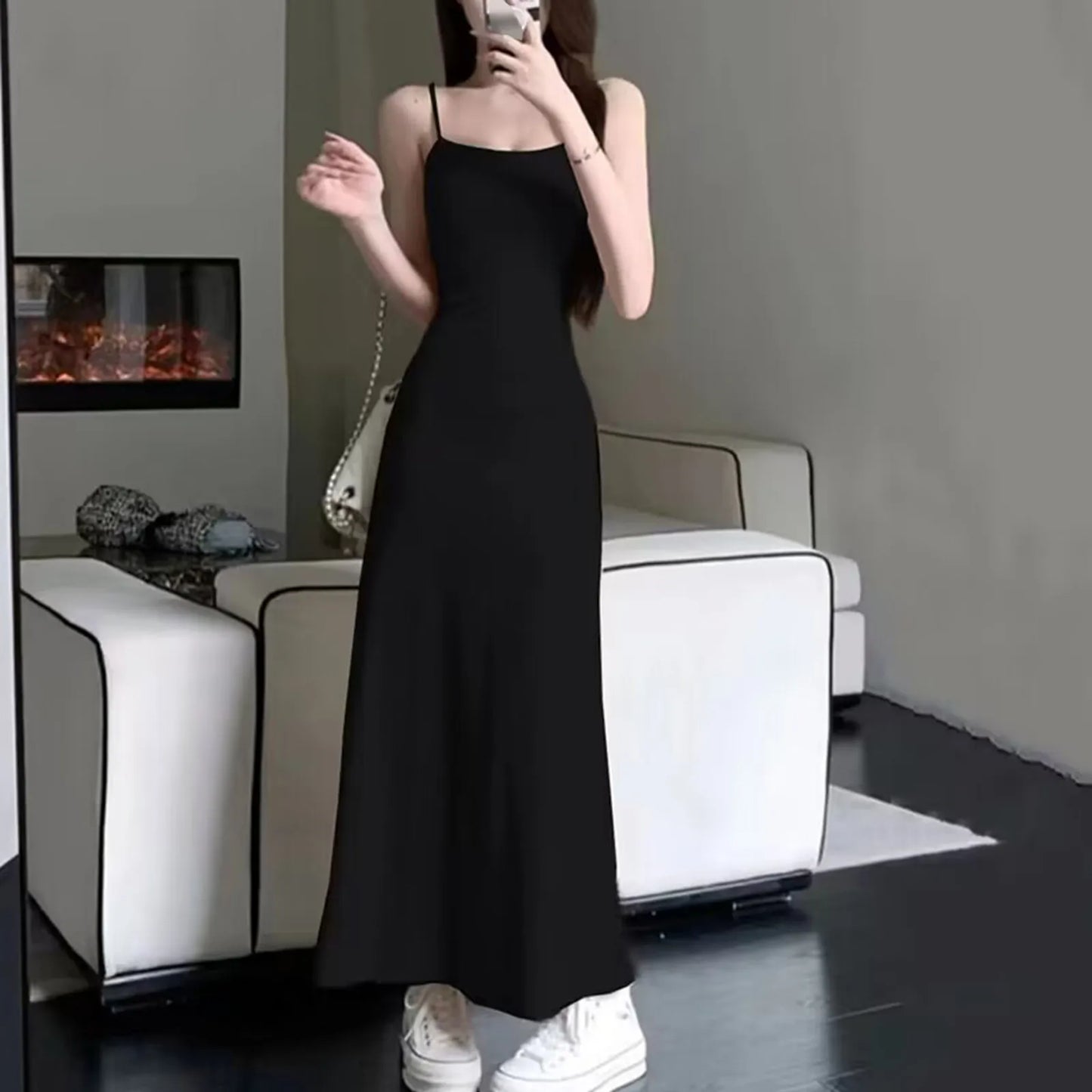 2025 New Spring Summer Women's High Elastic Sleeveless Backless Dress
