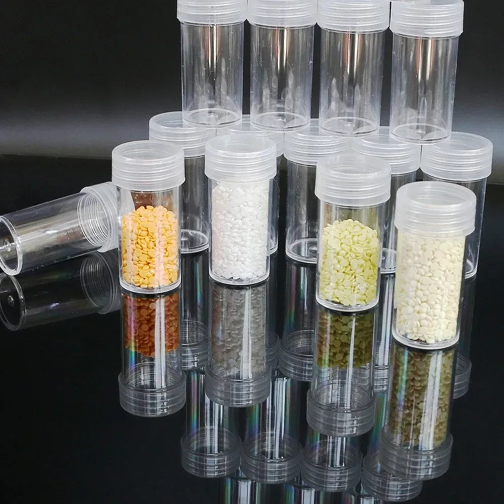 60 Bottles Diamond Painting Container Case With Color Number Stickers