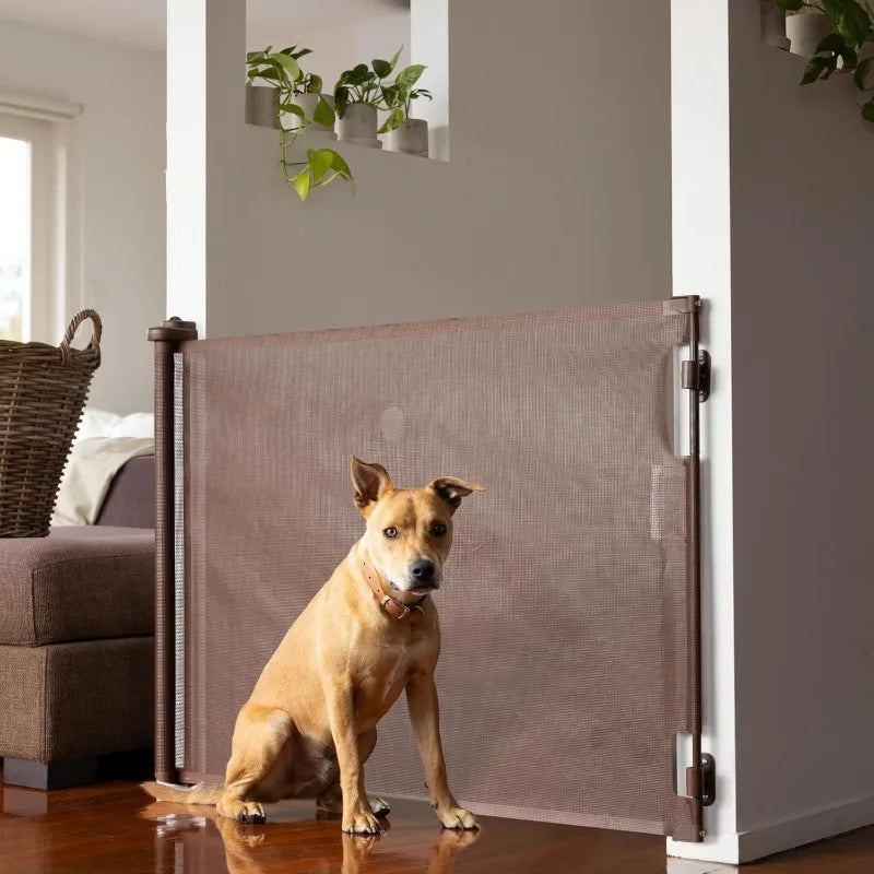Retractable Baby Gate 33" Tall x 71" Wide Mesh for Pets