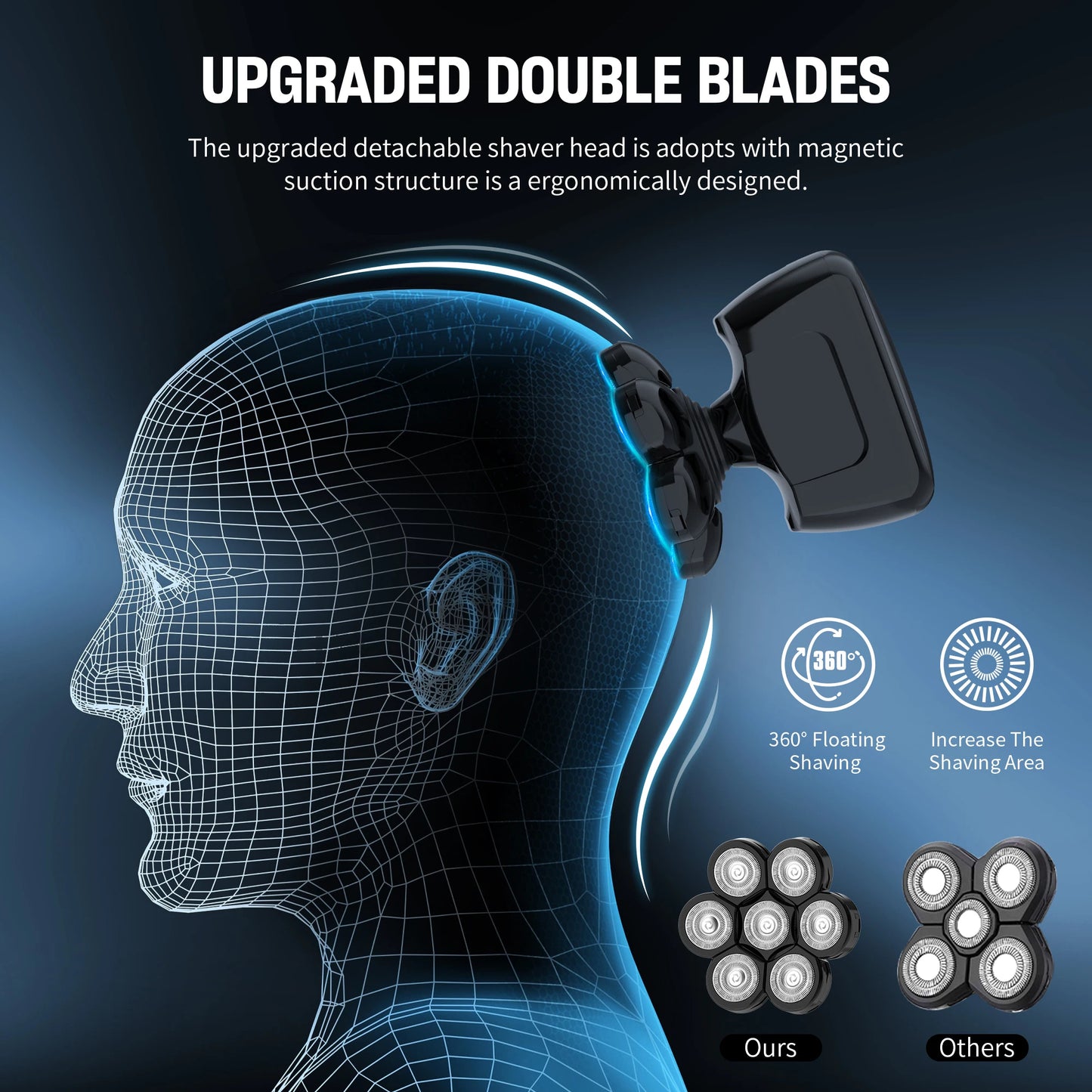 SEJOY Multifunctional  Electric Shavers Kits for Bald Head Shaver Beard Shaving Machine for Men Grooming Kit Husband Gift