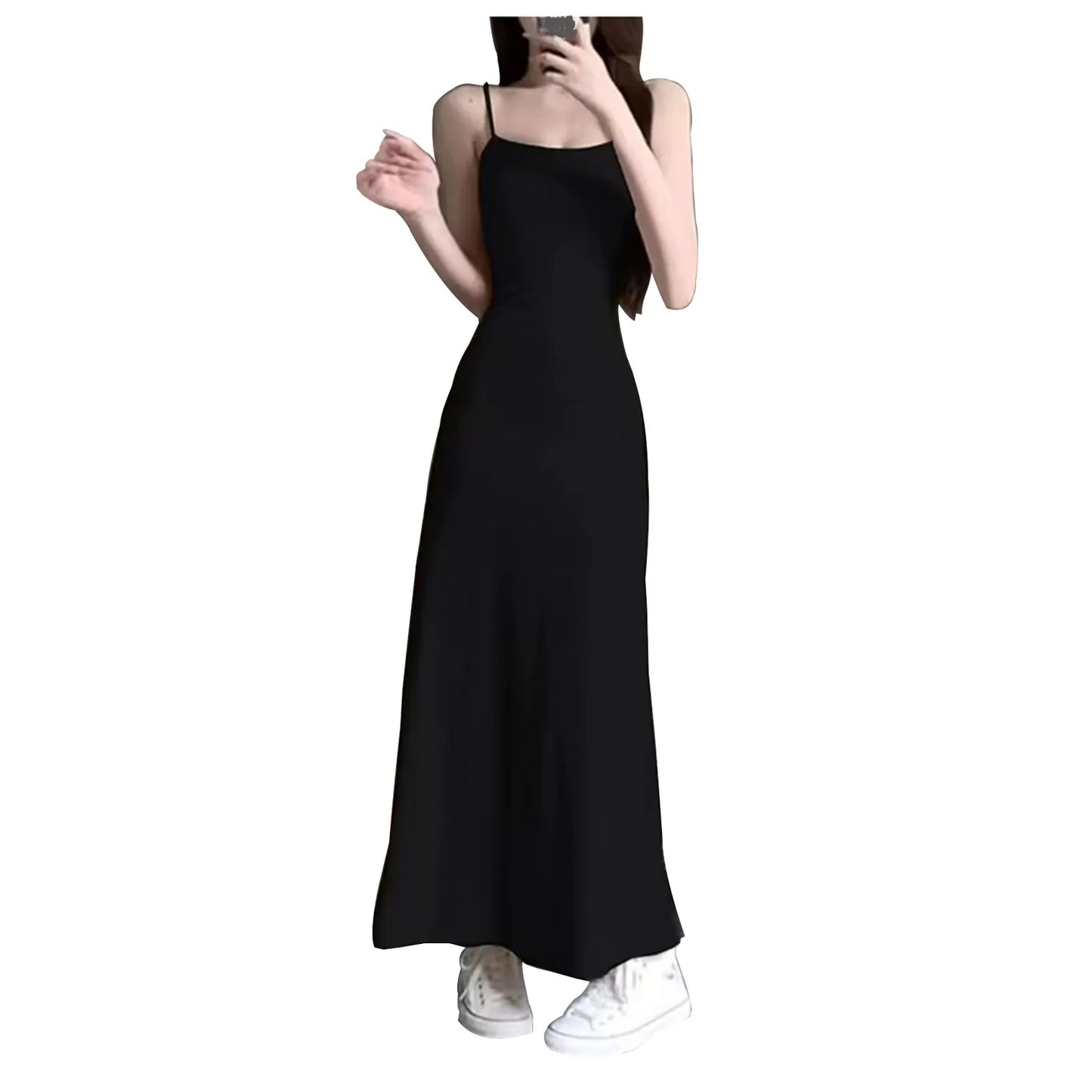 2025 New Spring Summer Women's High Elastic Sleeveless Backless Dress
