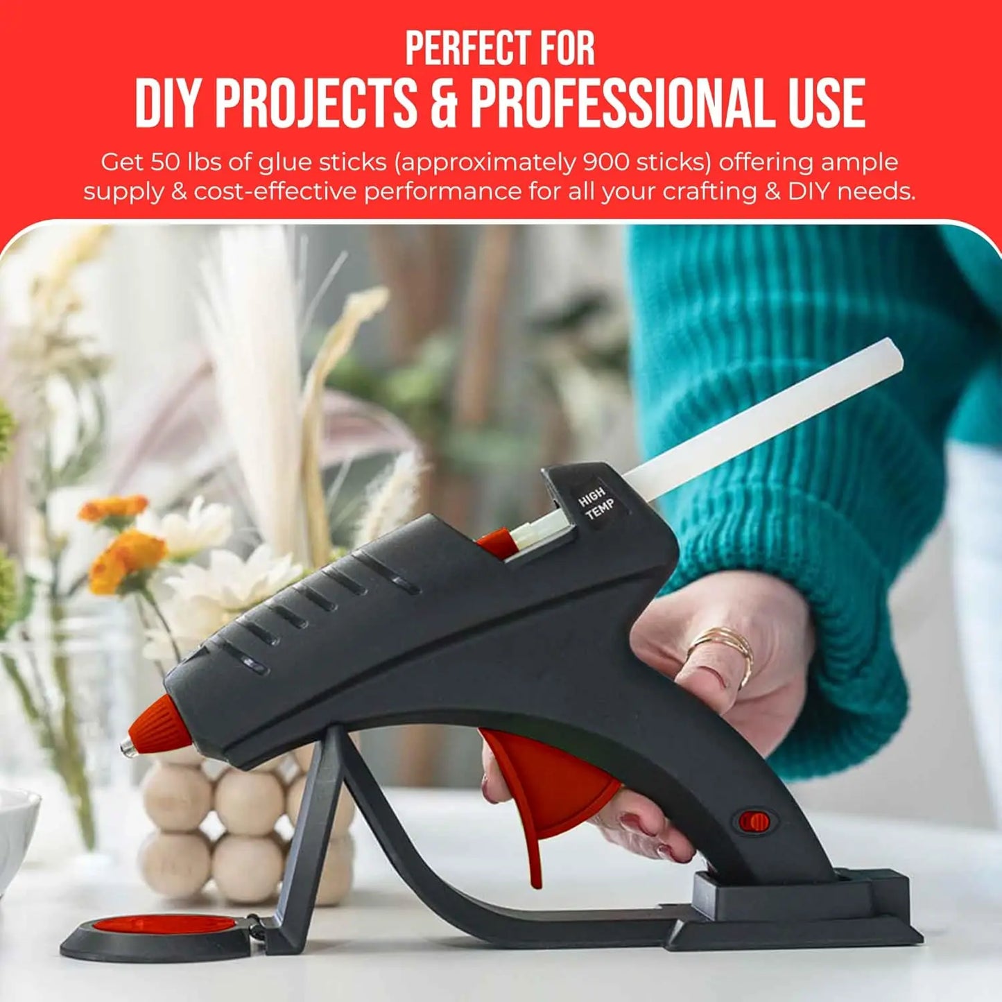 Full Size Hot Melt Glue Sticks for Glue Gun - Bulk  Clear - Great for Art, Craft & Repairs