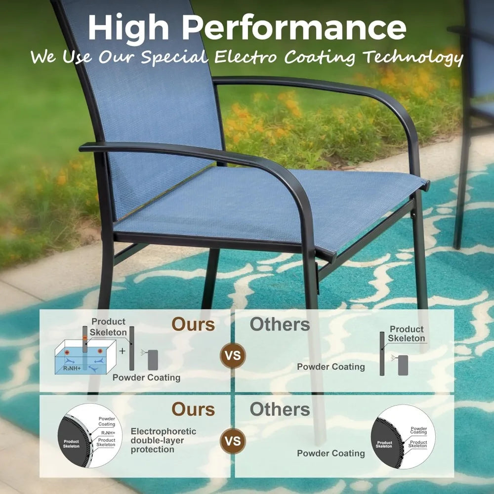Patio Table and Chairs Set for4,Outdoor Dining Set