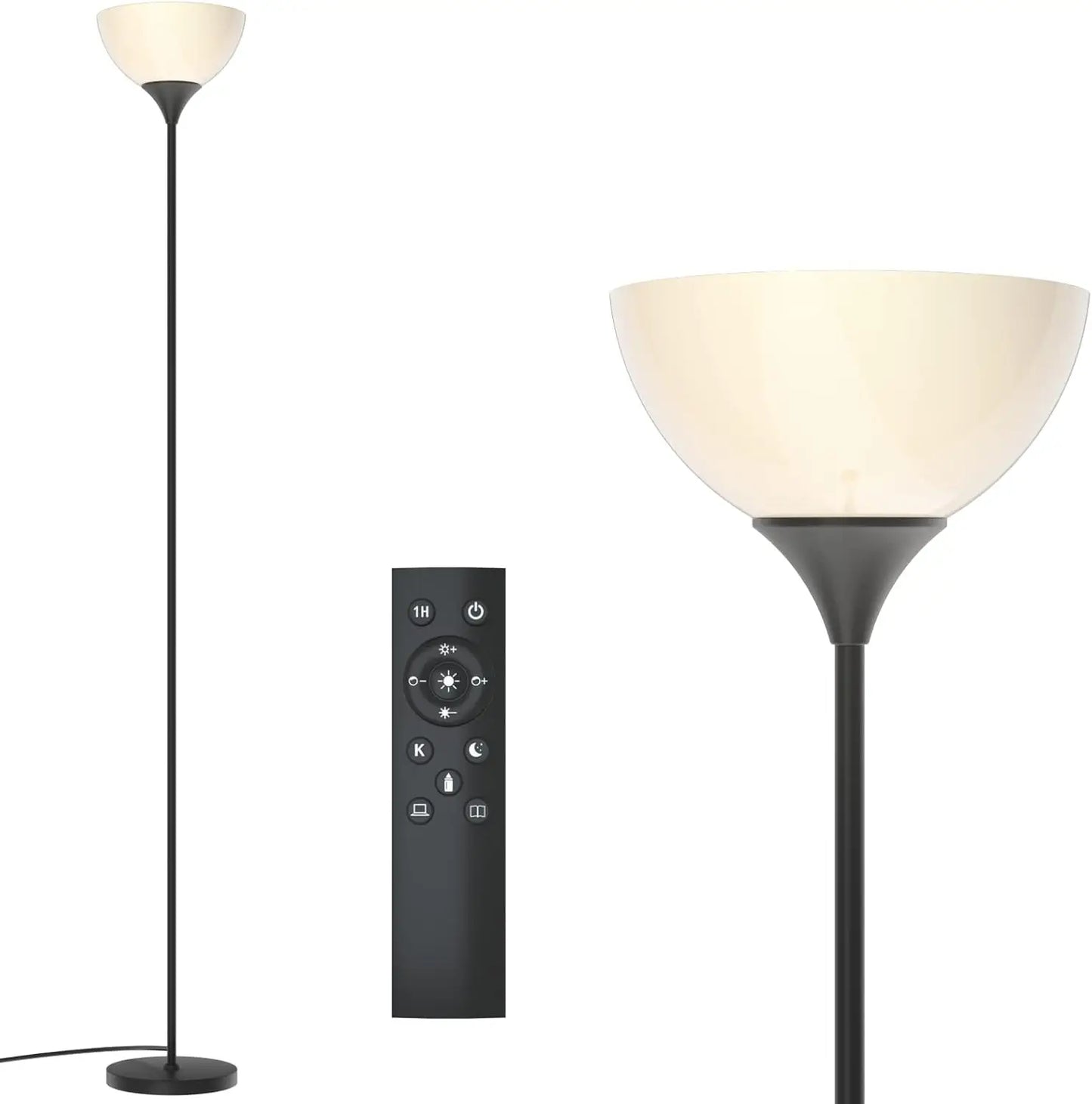 Floor Lamp, Colorless Mild Brightness Remote Control