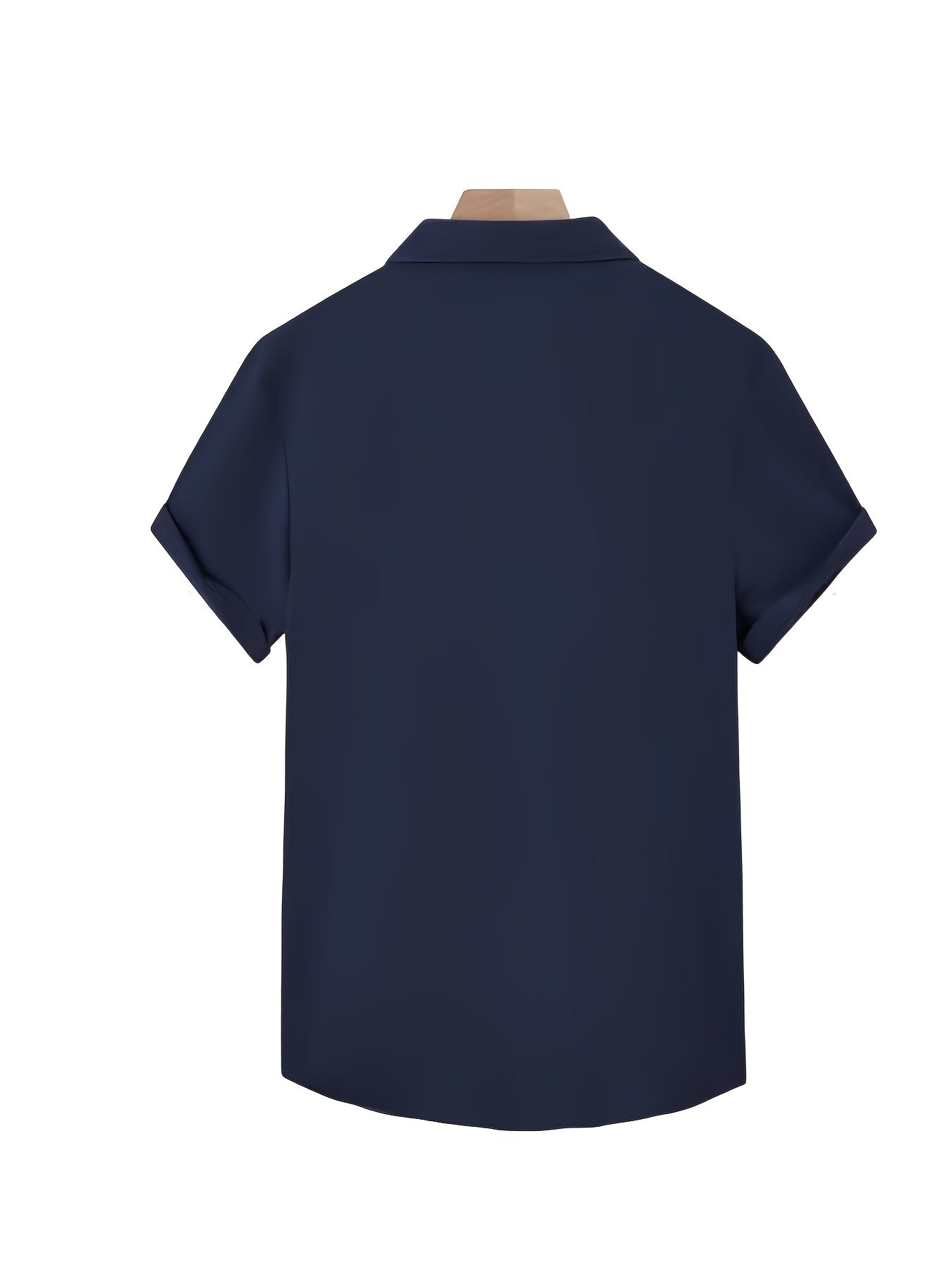 Men's Plus Size Elegant V-Neck Short Sleeve Shirt