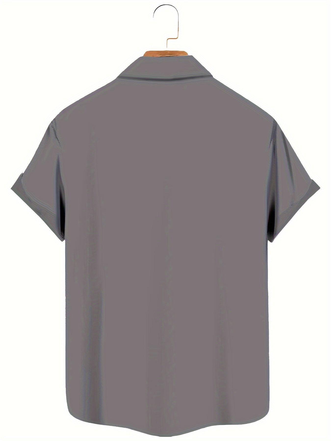 Men's Plus Size Elegant V-Neck Short Sleeve Shirt