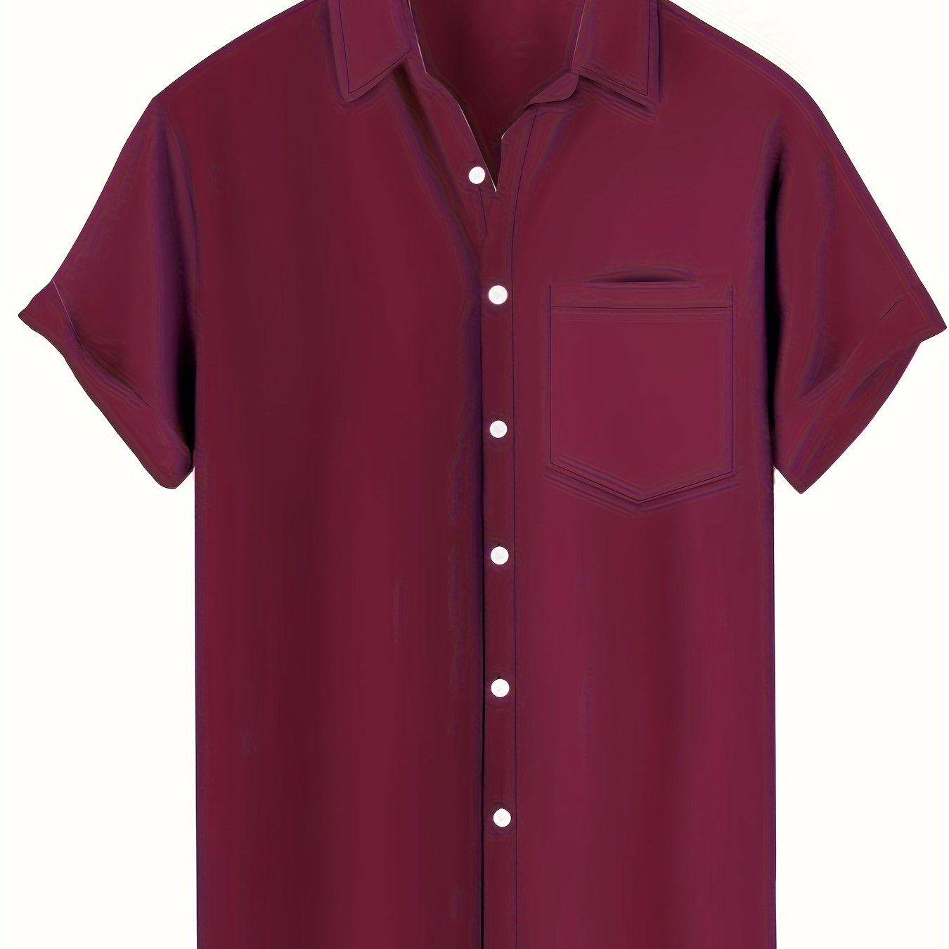 Men's Plus Size Elegant V-Neck Short Sleeve Shirt