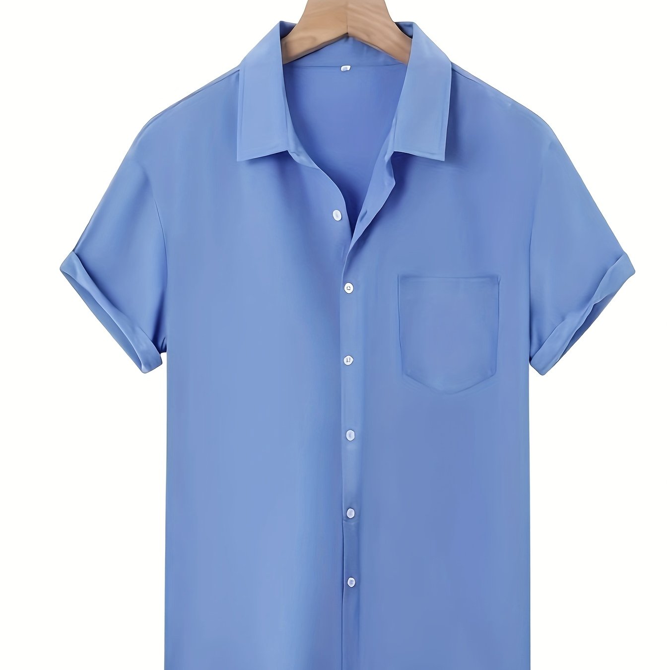 Men's Plus Size Elegant V-Neck Short Sleeve Shirt